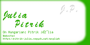 julia pitrik business card